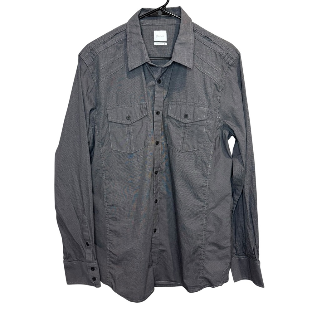 JB Holt The Jefferson Men L Slate Gray Button‎ Down